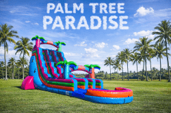 22ft Palm Tree Paradise Dual Lane Waterslide